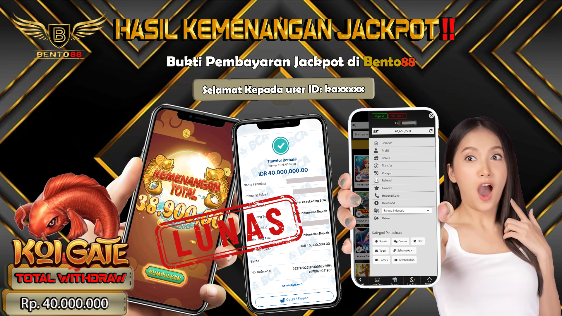 BENTO88 Jackpot Slot Rp 40,000,000 ~ Lunas