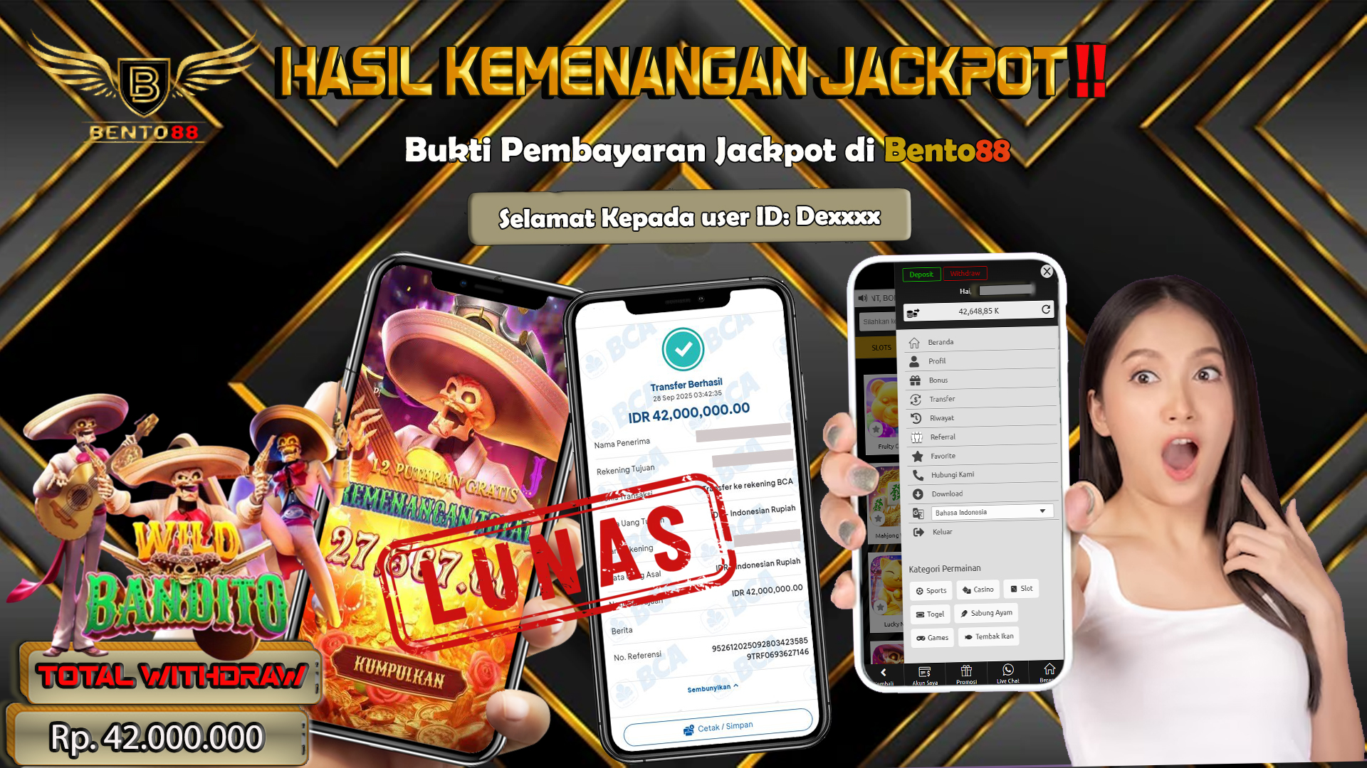 BENTO88 Jackpot Slot Rp 42,000,000 ~ Lunas